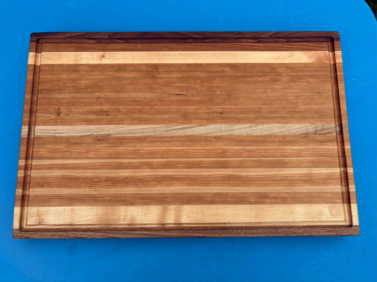 XL Cutting Board, Edge Grain Cherry, Maple & Walnut