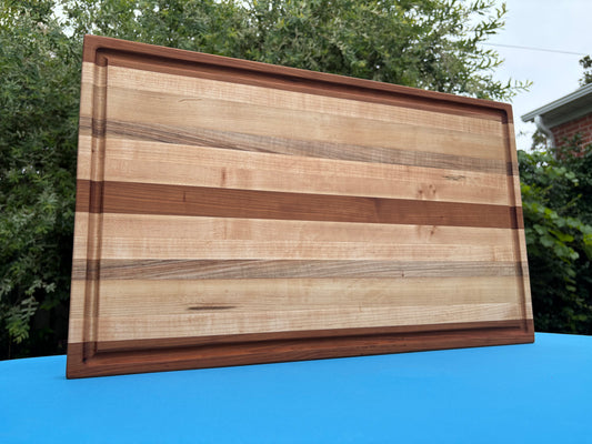 XL Cutting Board, Edge Grain Maple & Cherry
